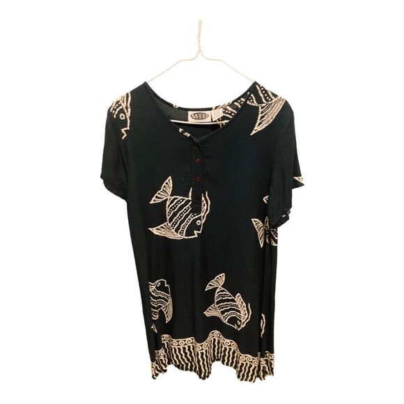 MTB Black and White Fish Dress - Picture 9 of 9